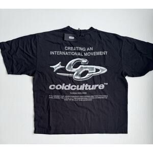 Cold Culture Unisex Sparkly Tee Shirt Cosmic Black Small NWT!